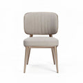 Chaise en tissu beige avec structure en métal 45 x 50 x 85cm pour salle à manger